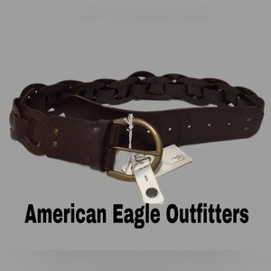 American Eagle Outfitters Leather‎ Belt, Brown, Size Small